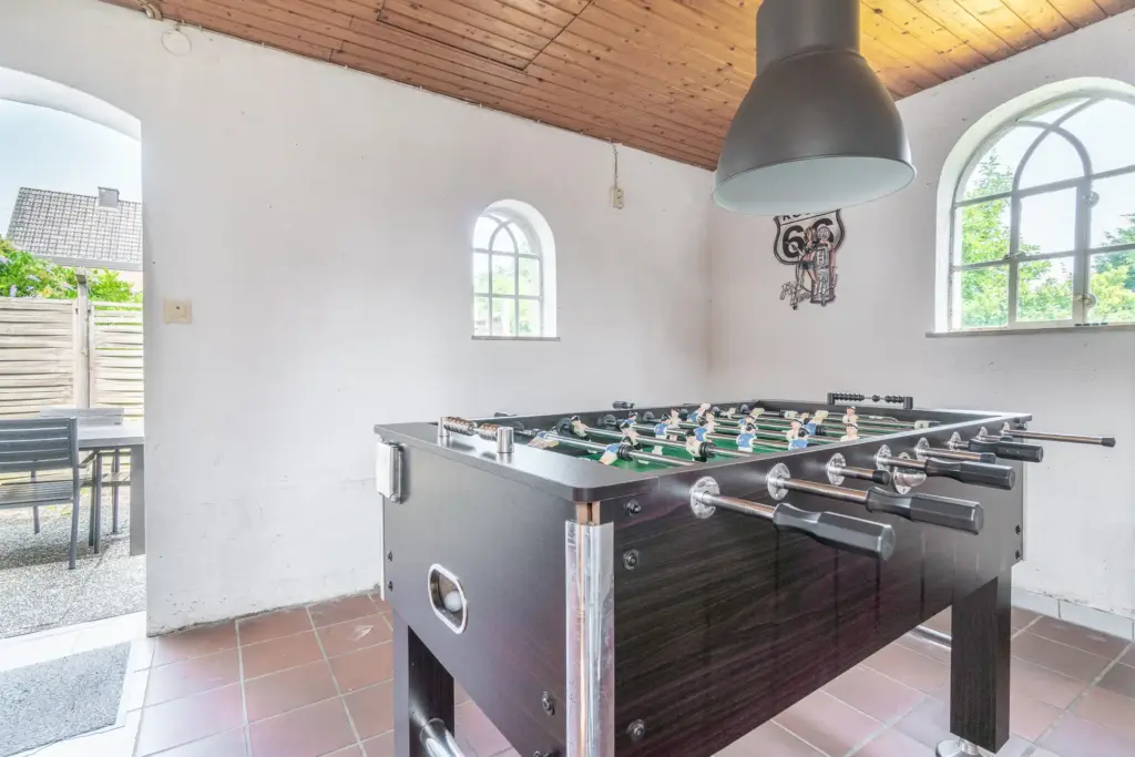 Kicker-Tisch, Hobby, Freizeit, Gesellschaft, Garten, Terrasse, Spaß